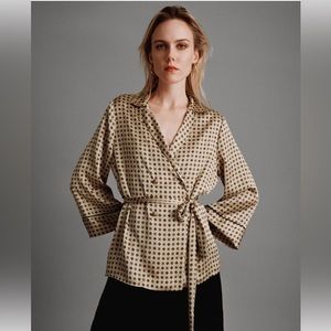 Zara pajama style top / blouse